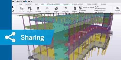 Projektplanungssoftware - MODEL SHARING - TEKLA - für Betonkonstruktion / für Stahlkonstruktion / 2D