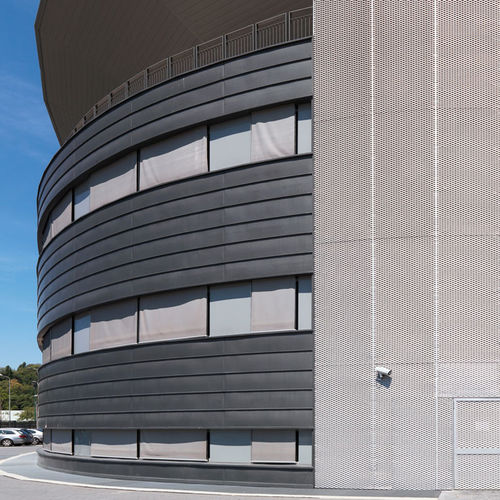 Hinterlüftete Fassade / Kupfer - WJC WORLD JOIN CENTER, MILAN - ZINTEK - Titanzink / Folie / glatt