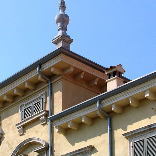 Titanzink-Regenrinne - VILLA SIGURTÀ, VALEGGIO SUL MINCIO - ZINTEK - Kupfer / halbrund