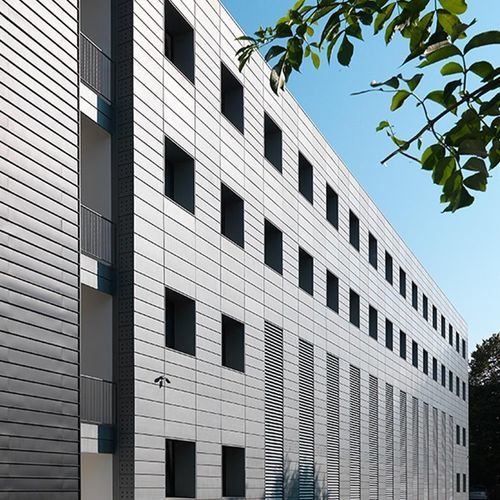Hinterlüftete Fassade / Titanzink - GRAPHITE BLACK - ZINTEK - farbig / glatt