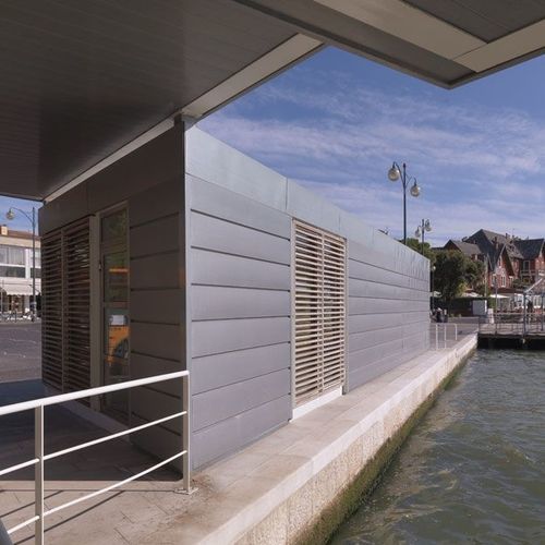 Hinterlüftete Fassade / Kupfer - ACTV VENICE PIERS, VENICE - ZINTEK - Titanzink / Folie