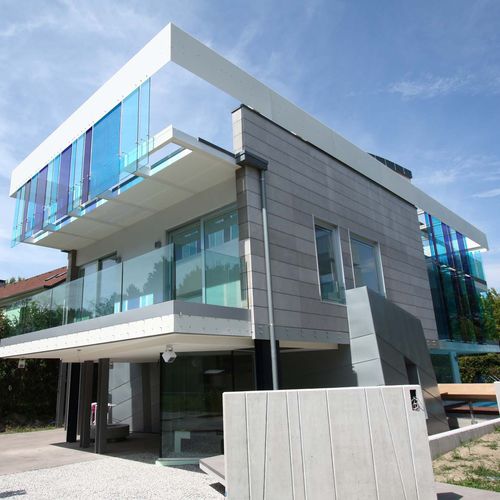 Hinterlüftete Fassade / Kupfer - RESIDENTIAL CONSTRUCTION - ZINTEK - Titanzink / Folie / glatt