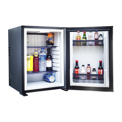 Kompakte Minibar - PURE - OMNITEC SYSTEMS, S.L. - mit Flügeltür / mit integrierter Beleuchtung / für Hotels