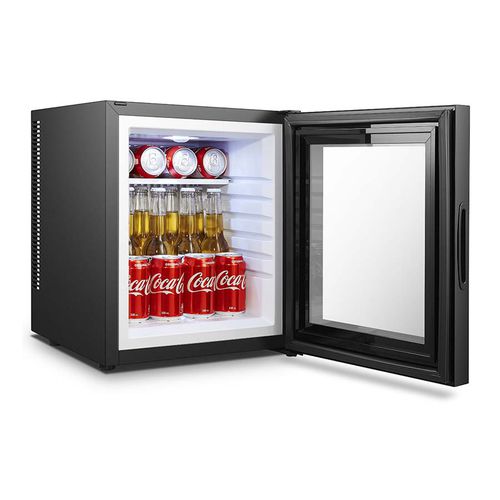 Kompakte Minibar - NOBLE - OMNITEC SYSTEMS, S.L. - verglast / mit Flügeltür / mit integrierter Beleuchtung