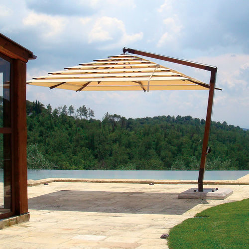 Quadratischer Sonnenschirm - Girasole Iroko - GARDENART - rund / rechteckig / Ampel