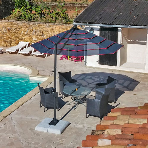 Quadratischer Sonnenschirm - Girasole Lusso - GARDENART - rund / rechteckig / Ampel
