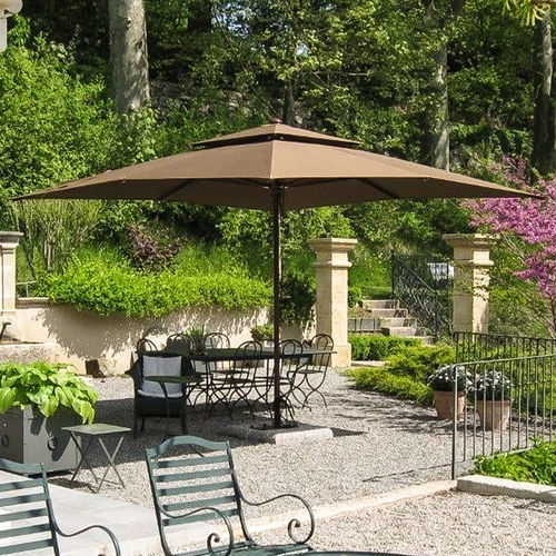 Quadratischer Sonnenschirm - Poker - GARDENART - rund / rechteckig / mit Zentralmast