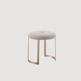Moderner Hocker - MOON  - HMD Furniture - Stoff / Gestell aus Metall / mit Überhang
