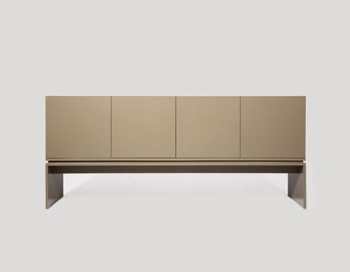 Modernes Sideboard - DINN - HMD Furniture - Eiche / Nussbaum / lackiertes MDF