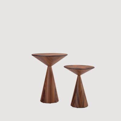 Moderner Beistelltisch - LOLA - HMD Furniture - Eiche / Nussbaum / lackiertes MDF