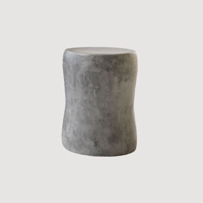 Moderner Beistelltisch - LES ENFANTS - HMD Furniture - Zement / Gestell aus Metall / rund