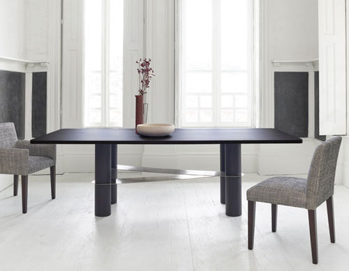 Moderner Esstisch - PADDA - HMD Furniture - Eiche / Nussbaum / lackiertes MDF
