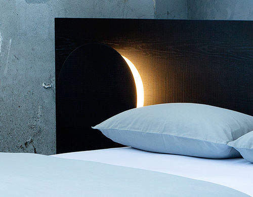 Kopfteil für Doppelbetten - LLORONA - HMD Furniture - modern / lackiertes Holz / integrierter Beleuchtung
