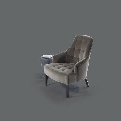 Klassischer Sessel - GASPAR - HMD Furniture - Stoff / Esche / mit 4 Beinen