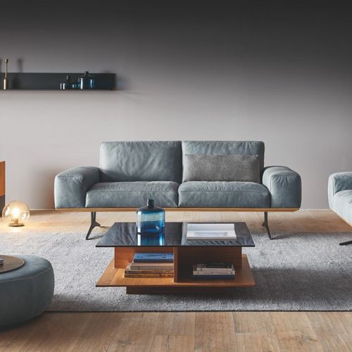 Modernes Sofa - HONORE.PM - SEANROYALE - Stoff / Leder / schrägstellbar