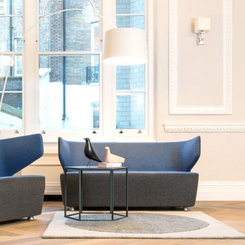 Modernes Sofa - TREASURE - SEANROYALE - Stoff / Leder / Hochlehner