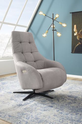 Moderner Relaxsessel - ARCHANGEL - SEANROYALE - Leder / Stoff / Metall