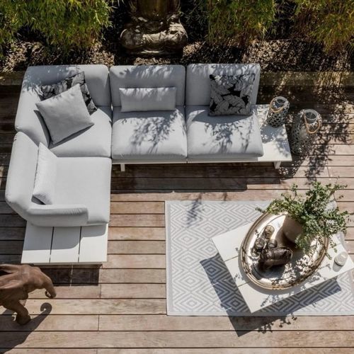 Modernes Lounge-Gartenmöbel - OUTDOOR BAYMOOD - SEANROYALE - Stoff / Aluminium / Polyethylen