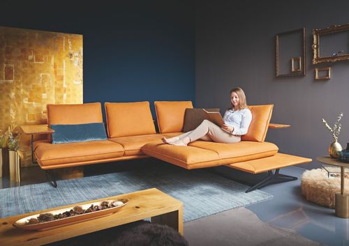 Ecksofa - AM.WOODY.HARLEY - SEANROYALE - modern / Stoff / Leder