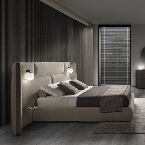 Doppelbett - PALACE.DELUXE - SEANROYALE - modern / Polster / gepolstertes Kopfteil