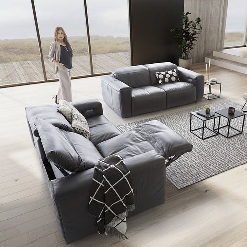 Modernes Sofa - BREAKER.RELAX - SEANROYALE - für Wohnzimmer / Stoff / Leder