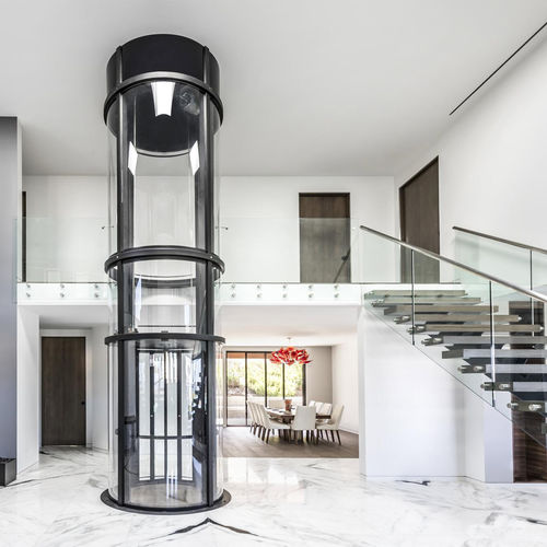 Elektrischer Aufzug - SAVARIA VUELIFT ROUND - Garaventa Lift - für Privathaushalt / ohne Maschinenraum / Panorama