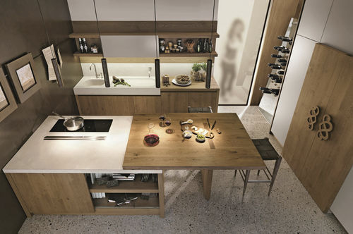 Moderne Küche - NATURA - CASTAGNA CUCINE - Holzfurnier / Massivholz / Eiche