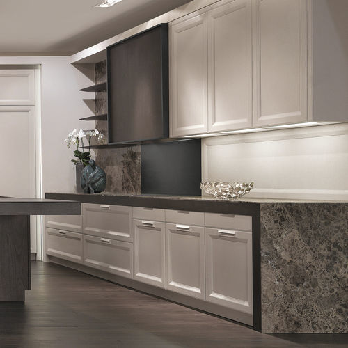 Einbaudunstabzug - CASHMERE - CASTAGNA CUCINE - mit integrierter Beleuchtung / braun