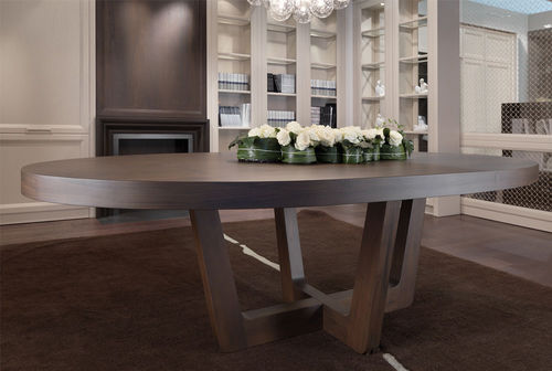 Moderner Tisch - DUSE - CASTAGNA CUCINE - Nussbaum / Gestell aus Nussbaum / oval