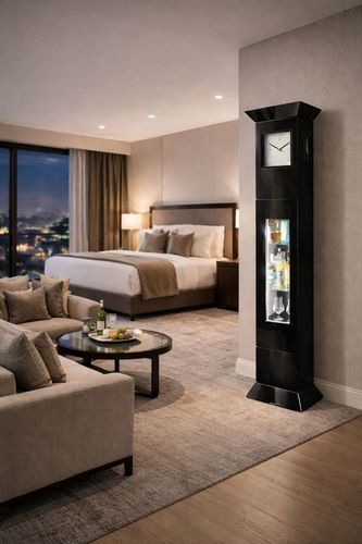 Barschrank mit integrierter Uhr - AVANTGARDE - ZEITCRAFT - für Bar / Contract / für Hotelzimmer