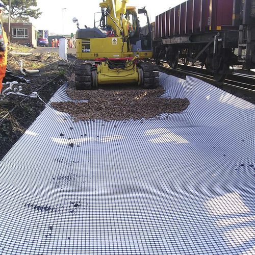 Verstärkendes Geogitter - PW4-LA - TERRAM - für Fundament / Verbundwerkstoff