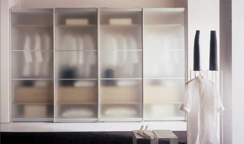 Moderner Kleiderschrank - WHY SYSTEM : 39 - Quelli della mariani - Glas / mit Schiebetür