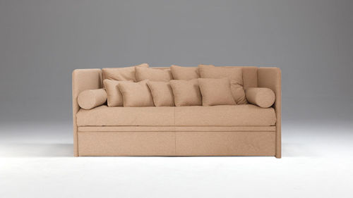 Klassisches Sofa - MARY - APULIA HOME DECOR - Stoff / braun / 3 Plätze