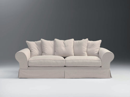 Klassisches Sofa - MAURICE - APULIA HOME DECOR - Stoff / grau / Zweisitzer