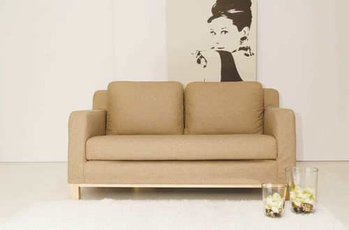 Klassisches Sofa - ROBIN - APULIA HOME DECOR - Stoff / beige / Zweisitzer