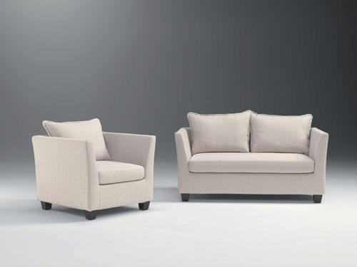 Klassisches Sofa - STAR - APULIA HOME DECOR - Stoff / grau / Zweisitzer