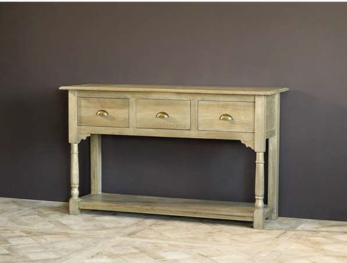 Klassischer Konsolentisch - PACIFIC BASEL - APULIA HOME DECOR - Eiche / mit Schublade / für Privatgebrauch