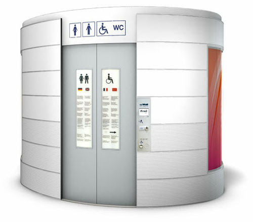 Automatische öffentliche Toilette - CITY-TOILETTE BASIC - Wall AG - selbstreinigend / Keramik / Metall