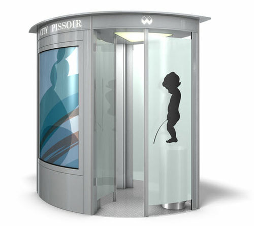 Öffentliche Toilette / Metall - CITY-PISSOIR - Wall AG - Glas / einfach