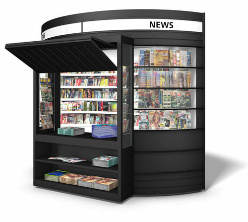 Zeitschriftenkiosk - CHALLENGE M - Wall AG - Stahl