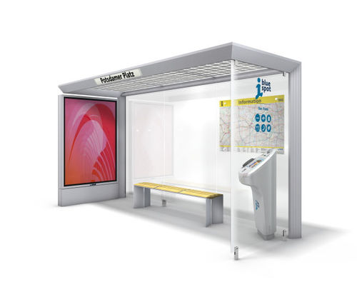 Glasbuswartehalle - INTELLIGENT SERIES - Wall AG - Metall / smart / mit WLAN