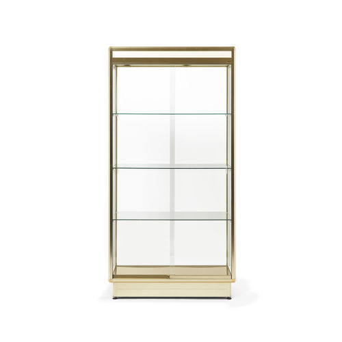 Moderne Vitrine - HAUTE V1 DOR&Eacute;E - SARAZINO VITRINES - Aluminium / anodisiertes Aluminium / Hartglas