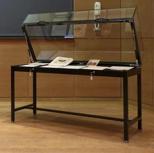 Moderne Vitrine - VISIBILITÉ TOTALE NOIRE - SARAZINO VITRINES - mit hohen Beinen / auf Beinen / lackiertes Aluminium