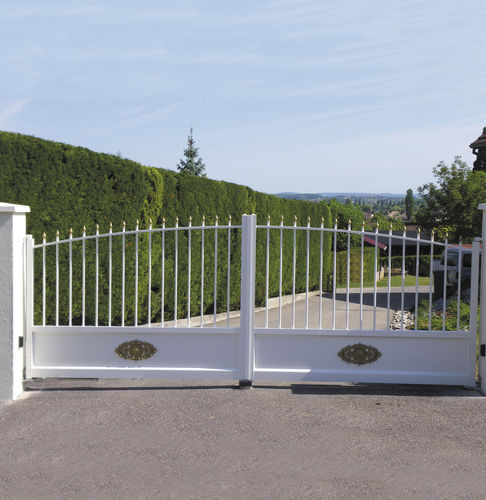 Einflügeliges Tor - BRIEC - Kostum - Schiebe / Aluminium / mit Stangen