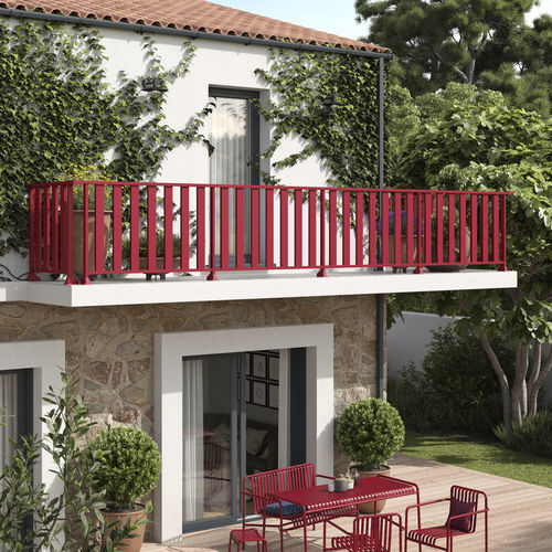 Aluminium-Geländer - BREIZ - Kostum - mit Stangen / für Außenbereich / für Terrasse