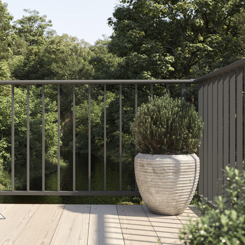 Aluminium-Geländer - YANA - Kostum - mit Stangen / für Außenbereich / für Treppen