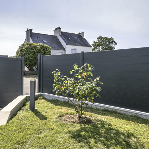 Lamellenzaun - BRIZ-ANAE - Kostum - für Wohnhaus / Aluminium / rechteckig