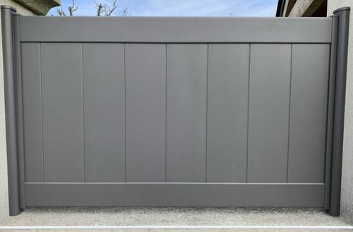 Lamellenzaun - EBEN - Kostum - Garten / Aluminium / Vollmaterial