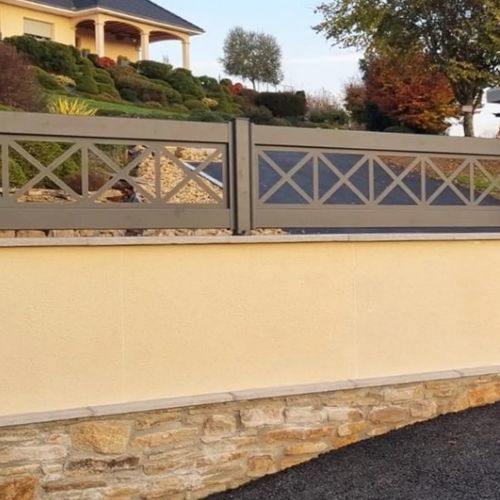 Plattenzaun - BOKAGE - Kostum - Garten / Aluminium / durchbrochen