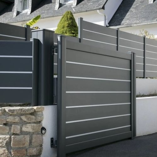 Lamellenzaun - ESKELL - Kostum - Garten / Aluminium / Vollmaterial